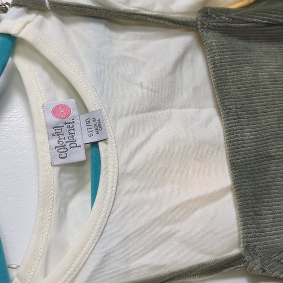 Girl's Size 8 Olive Dress Bundle: Dress, Tee, Denim Jacket - Picture 8 of 11